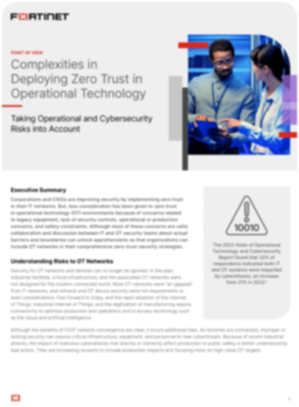 Complexities in Deploying Zero Trust in Operational Technology