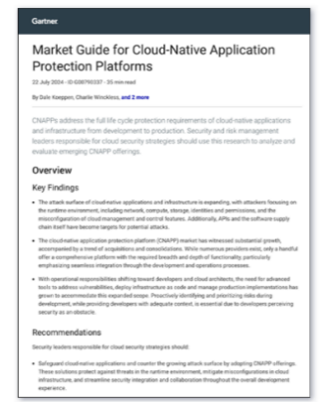 2024 GartnerÂ® Market Guide for Cloud-Native Application Protection Platforms (CNAPP)