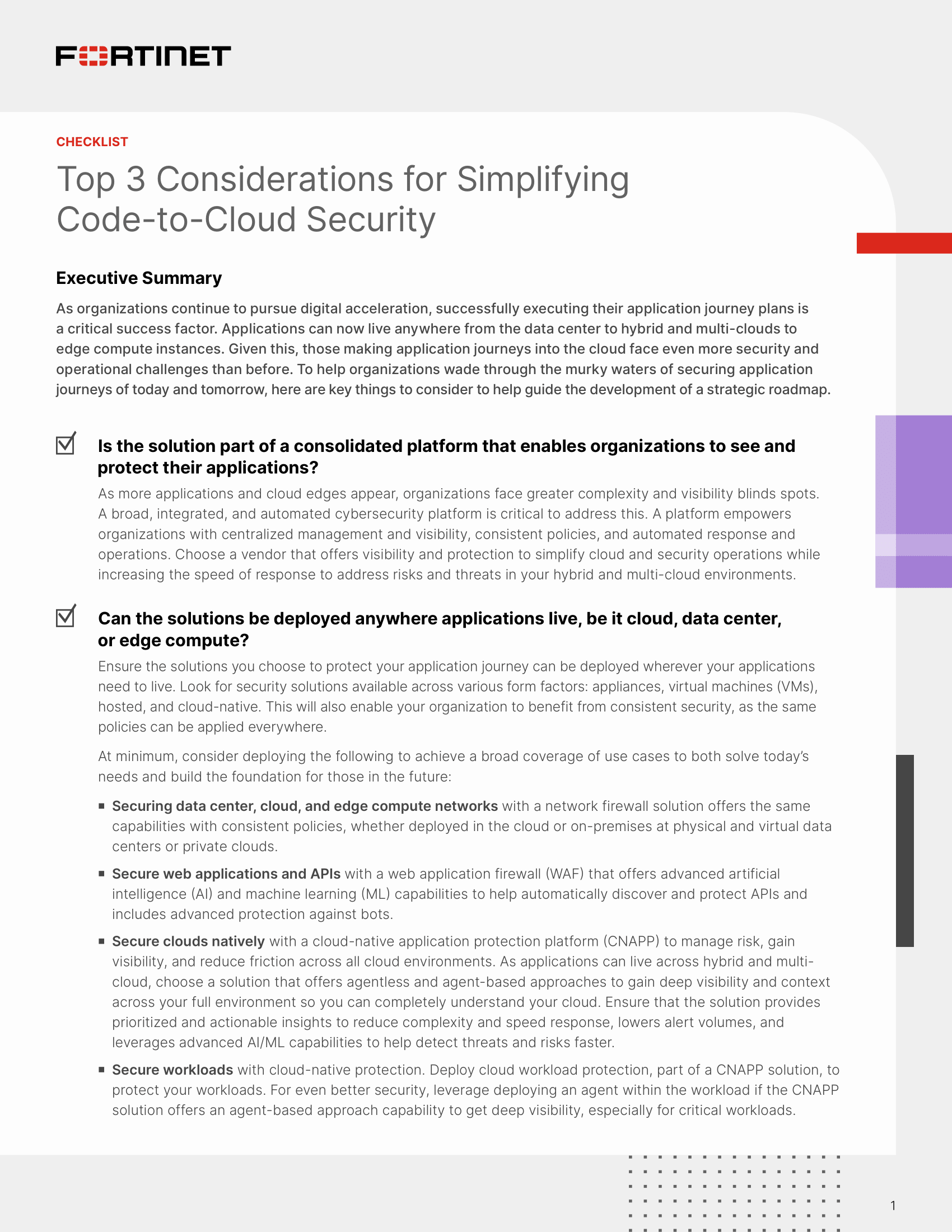 Top 3 Considerations for Simplifying Code-to-Cloud Security