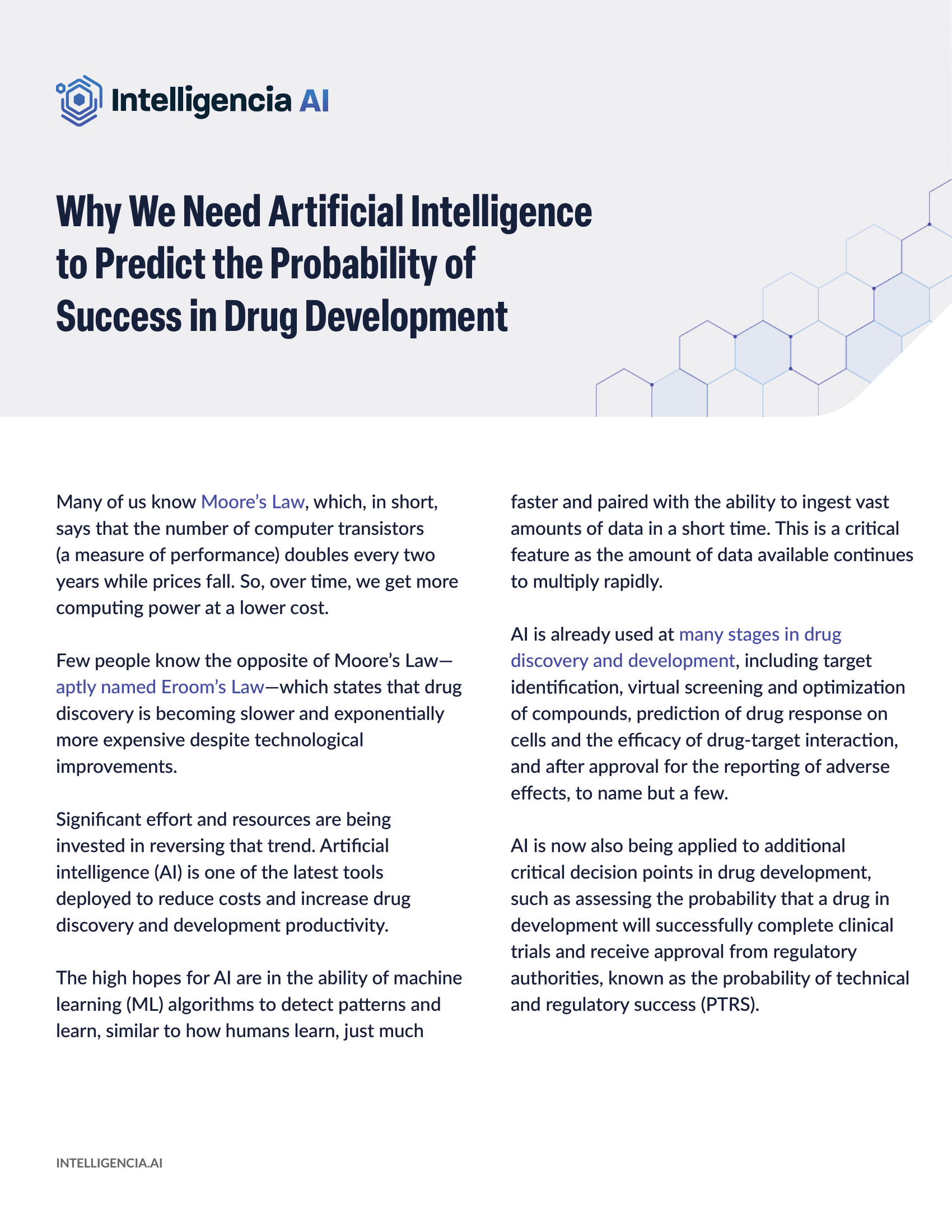 Why We Need Artificial Intelligence to Predict the Probability of Success in Drug Development