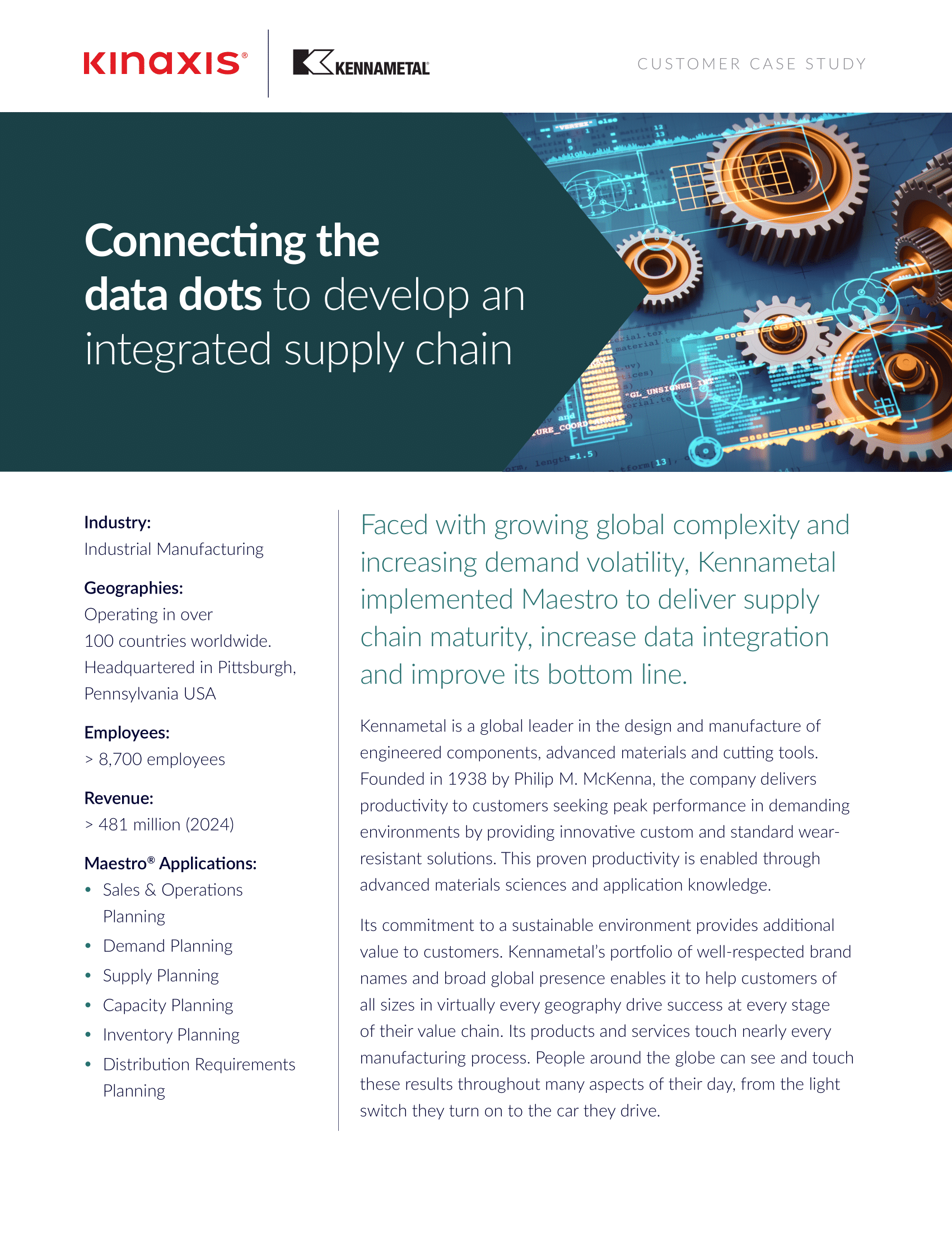 Connecting the data dots to develop an integrated supply chain