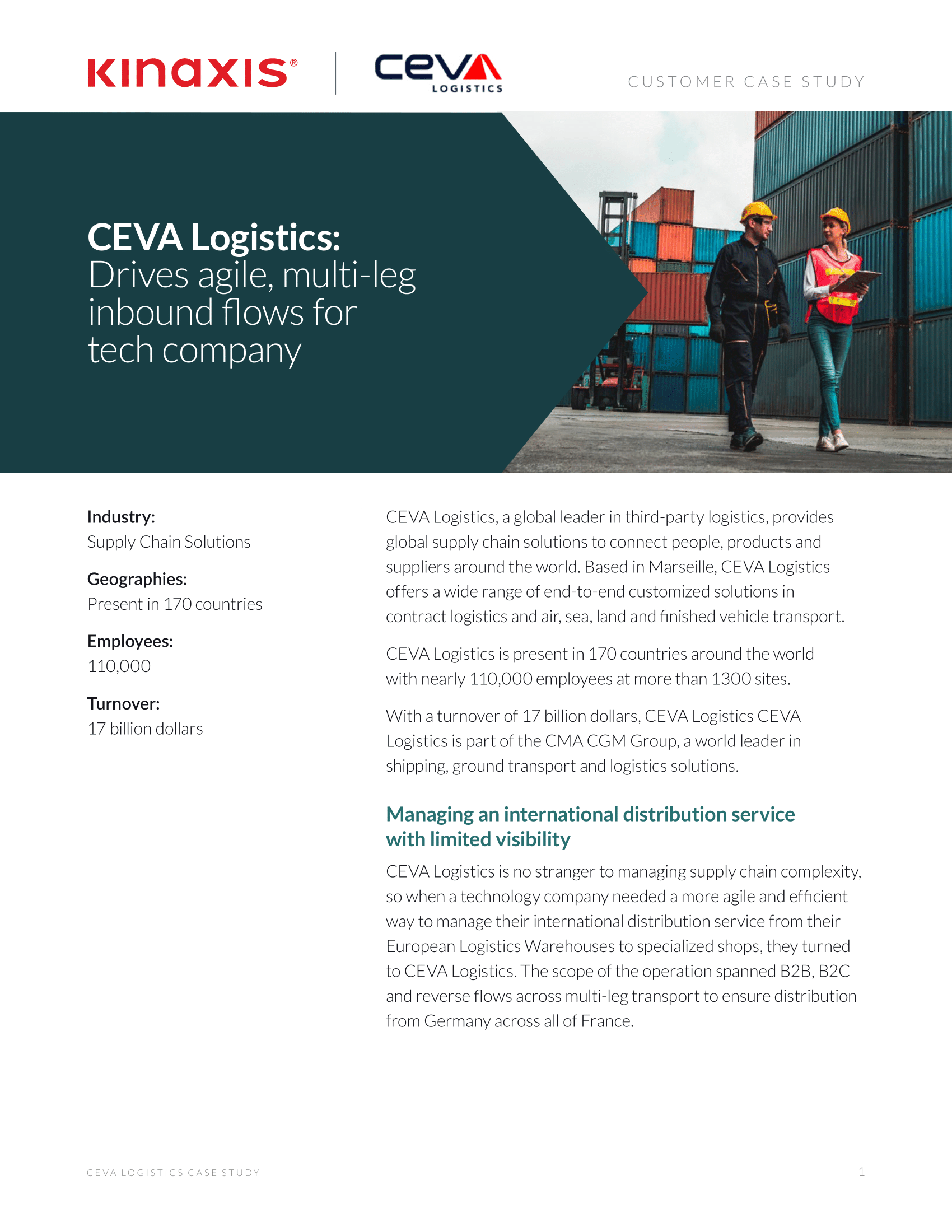 Supply chain control tower: Kinaxis solution guide. Benefits, capabilities, and differentiators.