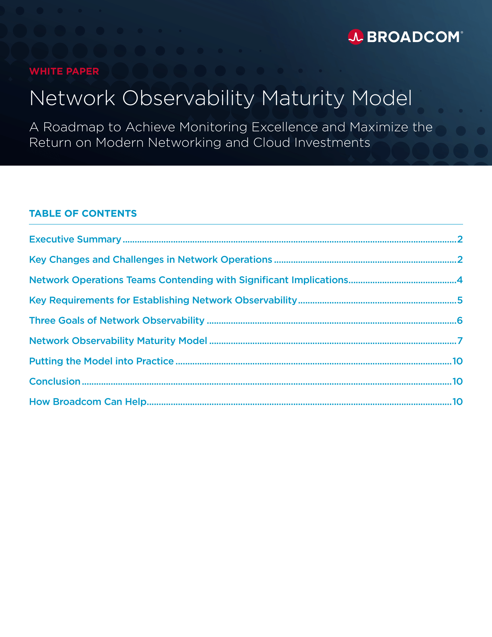 Network Observability Maturity Model