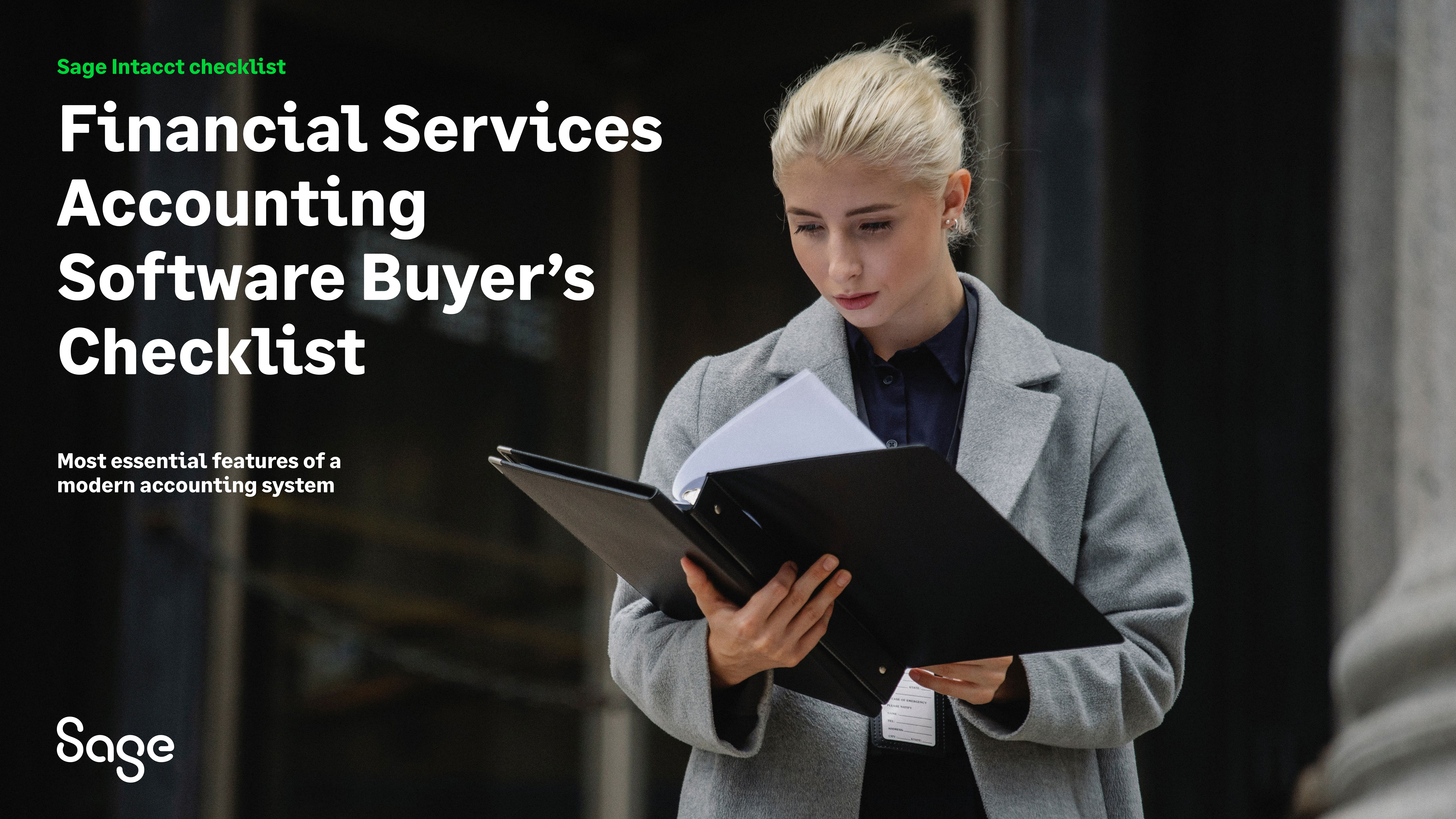 Financial Services Accounting Software Buyers Checklist